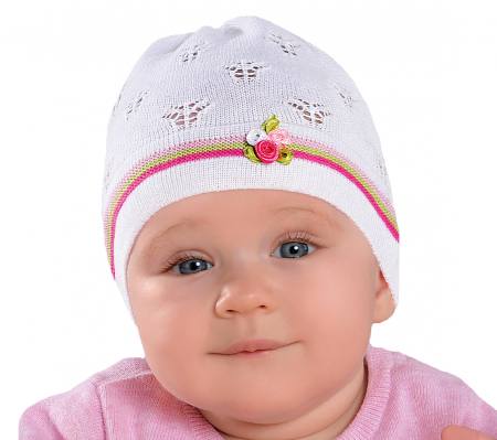 Baby Mädchen Neugeborenen Mütze Sommermütze Baumwolle Strickmütze Taufe Blumen Taufmütze
