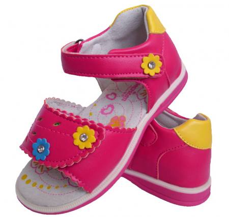 American Club Mädchen Sandalen Erste Schuhe Sandaletten Klettverschluss Pink