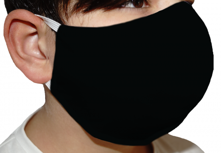 Kinder Damen Herren Behelfsmaske Gesichtsmaske Mundmaske Mundbedeckung Maske Baumwolle waschbar schwarz