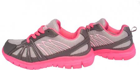 Mädchen Kinder Schuhe Sportschuhe Sneaker Freizeitschuhe Schnürschuhe Kinderschuhe Grau Pink