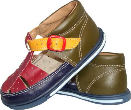 Mazurek Jungen Mädchen Schuhe Sandalen Halbschuhe Erste Schuhe Babyschuhe Leder Blau Rot