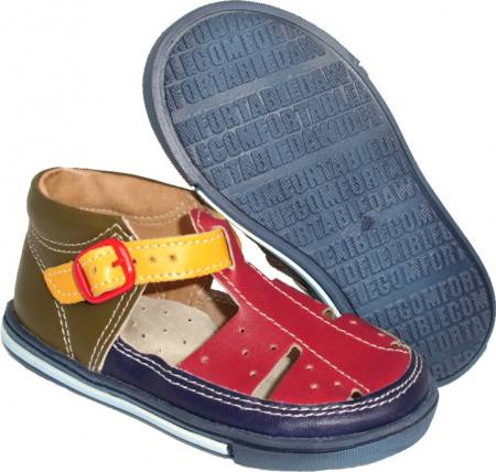 Mazurek Jungen Mädchen Schuhe Sandalen Halbschuhe Erste Schuhe Babyschuhe Leder Blau Rot