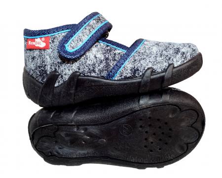 Renbut Baby Jungen Hauschuhe Sandalen Erste Schuhe Jeans Klettverschluss Blau