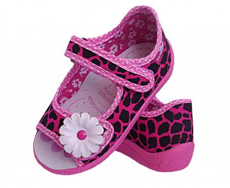Renbut Mädchen Baby Kinder Hausschuhe Sandalen Leder Einlegesohlen pink