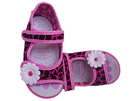 Renbut Mädchen Baby Kinder Hausschuhe Sandalen Leder Einlegesohlen pink