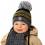 AJS Baby Jungen Set Winterset Wintermütze Strickmütze mit Wolle Schal
