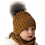 Baby Jungen Winterset Mütze Wintermütze Strickmütze Bommelmütze Loopschal Set mit Wolle