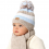Baby Jungen Winterset Mütze Wintermütze Strickmütze Bommelmütze Schal mit Wolle