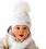 AJS Baby Warme Mädchen Winter Sets Mütze mit Bommel Schal