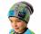 Jungen Mütze Long Beanie Baumwollmütze Übergangsmütze Frühling Herbst Muster mit Baumwolle blau