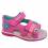 American Club Mädchen Schuhe Sandalen Sommerschuhe Klettverschluss Pink Blau Silber