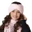 Mädchen Winter Stirnband Haarband mit Wolle Gestrickt Kopfband Elastisch rosa