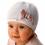 Baby Neugeborene Mädchen Mütze Strickmütze Sommermütze Festlich Taufe Schleife Baumwolle weiß