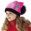 Mädchen Kinder Mütze Beaniemütze Wintermütze Bommelmütze mit Baumwolle