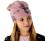 Marika Mädchen Mütze Beanie Frühling Herbst mit Bauwolle Streifen Rosa Grau
