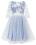 Mädchen Kleid Festlich Hochzeit Blumenmädchen Party Spitze Tüll Weiß hell Blau